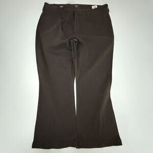 NYDJ Barbara Bootcut Jeans 18W Brown Lift Tuck Stretch Denim Rhinestone Pockets